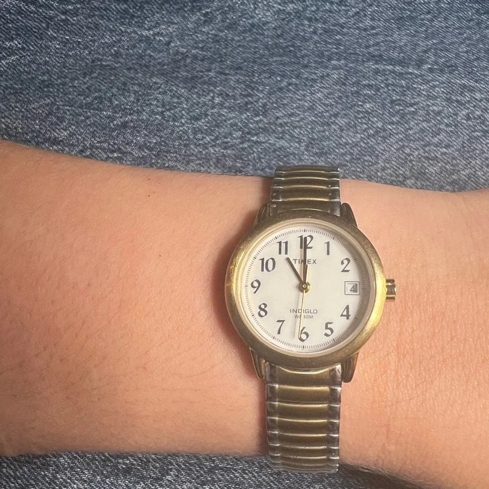 Timex Indiglo Two-Tone Gold and Silver Watch